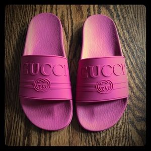 NWT Gucci Pink Slides Size 9